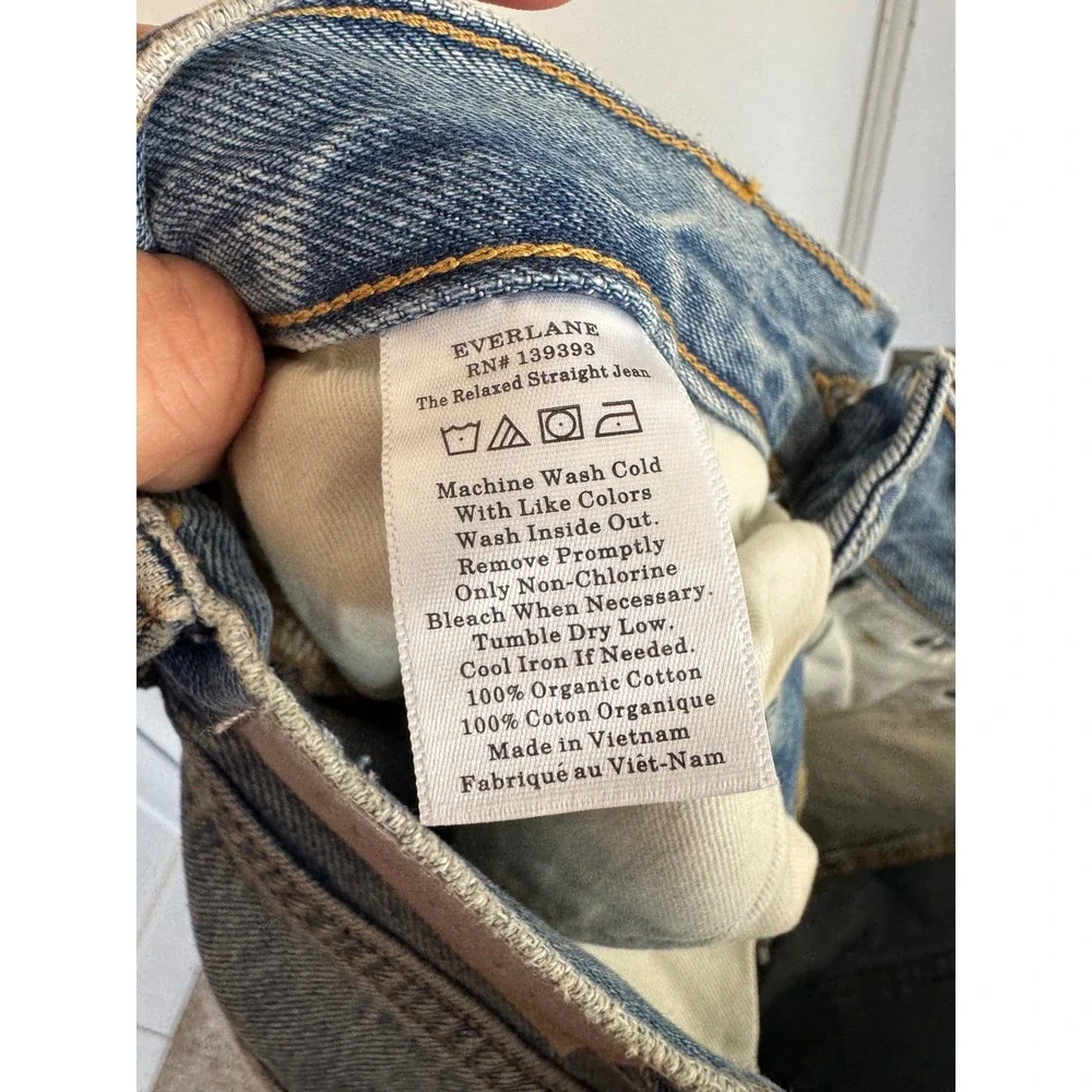 NWT Everlane organic cotton The Relaxed Straight Fit Jean size 26 regular